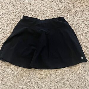 Prince Black Circle Skater Skirt with Subtle Logo